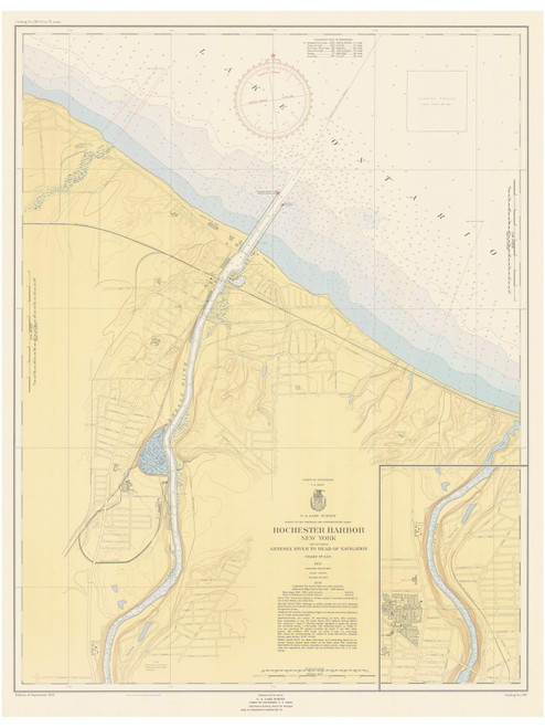 Rochester Harbor 1953 Lake Ontario Harbor Chart Reprint Great Lakes 2 - 238