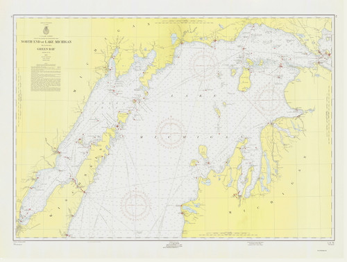 North End of Lake Michigan 1957 Lake Michigan Harbor Chart Reprint Great Lakes 7 - 70