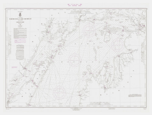 North End of Lake Michigan 1966 Lake Michigan Harbor Chart Reprint Great Lakes 7 - 70