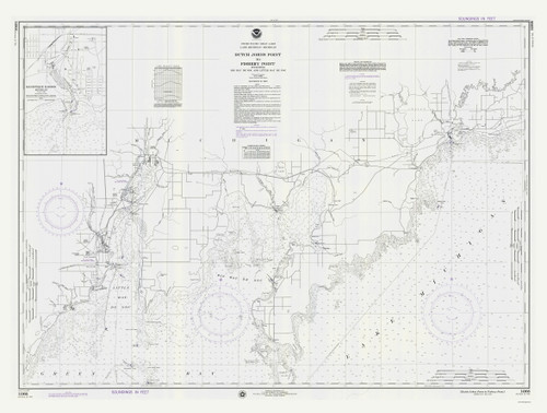 Dutch Johns Point to Fishery Point 1975 Lake Michigan Harbor Chart Reprint Great Lakes 7 - 701