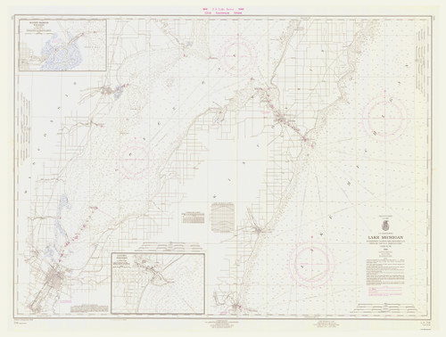 Algoma and Oconto 1966 Lake Michigan Harbor Chart Reprint Great Lakes 7 - 703