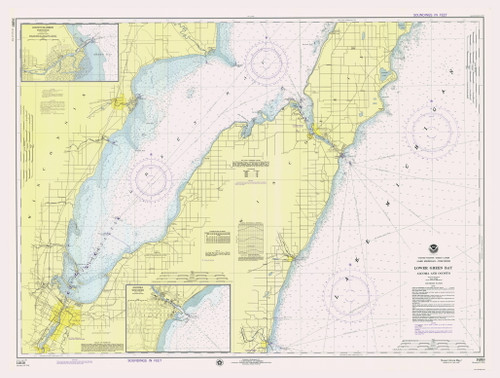 Algoma and Oconto 1975 Lake Michigan Harbor Chart Reprint Great Lakes 7 - 703