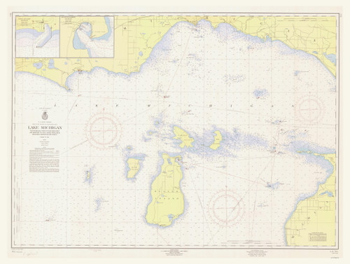 Waugoshance Point to Seul Choix Point 1957 Lake Michigan Harbor Chart Reprint Great Lakes 7 - 704