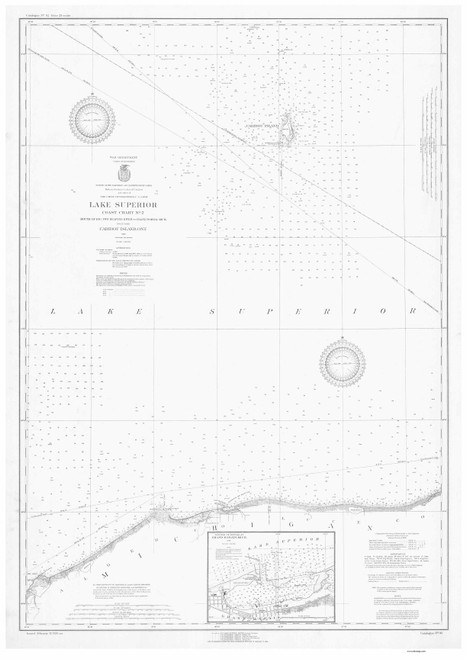 Mouth of Big Two Hearted River to Grand Portal 1926 Lake Superior Harbor Chart Reprint Great Lakes 9 - 92old