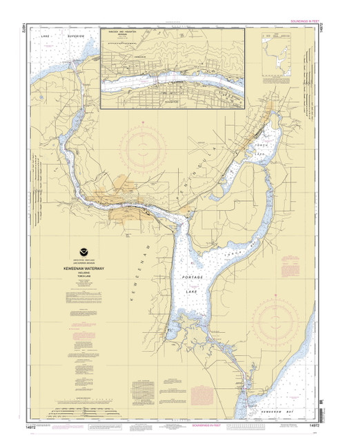 Keweenaw Waterway 2004 Lake Superior Harbor Chart Reprint Great Lakes 9 - 944