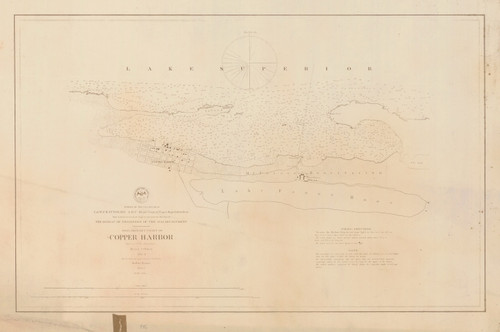 Copper Harbor 1865a Lake Superior Harbor Chart Reprint Great Lakes 9 - 946