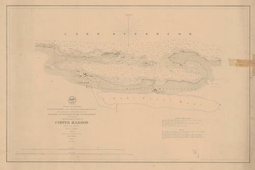 Copper Harbor 1865b Lake Superior Harbor Chart Reprint Great Lakes 9 - 946
