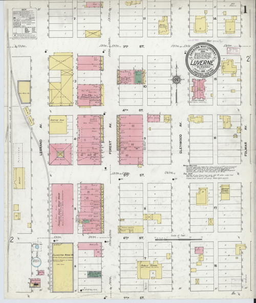 Luverne, Alabama 1910 - Old Map Alabama Fire Insurance Index