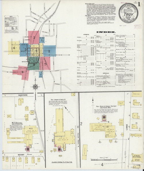 Troy, Alabama 1909 - Old Map Alabama Fire Insurance Index