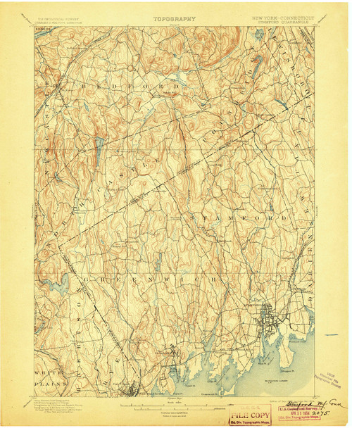 Stamford, New York - Connecticut 1899 (1904) USGS Old Topo Map 15x15 Quad