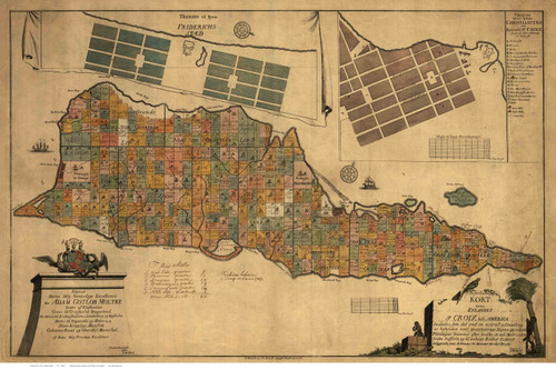 St Croix Color 1754b - West Indies Separate Islands