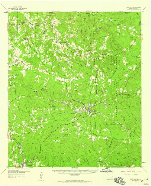 Hemphill, Texas 1958 (1959) USGS Old Topo Map Reprint 15x15 TX Quad 110684