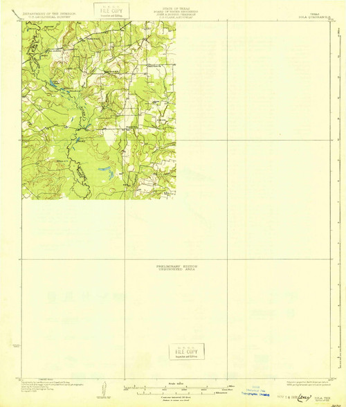 Iola, Texas 1931 () USGS Old Topo Map Reprint 15x15 TX Quad 128506