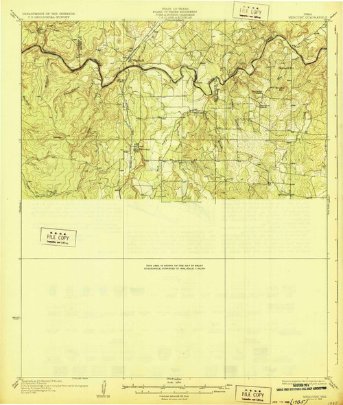 Mercury, Texas 1928 () USGS Old Topo Map Reprint 15x15 TX Quad 128489