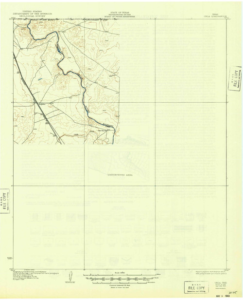 Orla, Texas 1931 (1949) USGS Old Topo Map Reprint 15x15 TX Quad 116084
