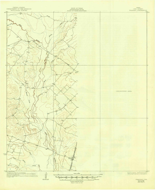 Pearsall, Texas 1927 (1949) USGS Old Topo Map Reprint 15x15 TX Quad 115273