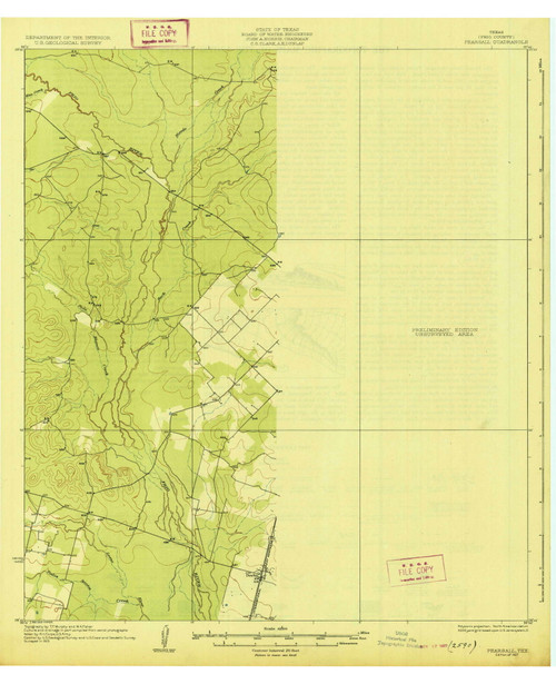 Pearsall, Texas 1927 () USGS Old Topo Map Reprint 15x15 TX Quad 128484