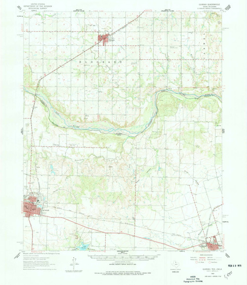 Quanah, Texas 1960 (1978) USGS Old Topo Map Reprint 15x15 TX Quad 115289