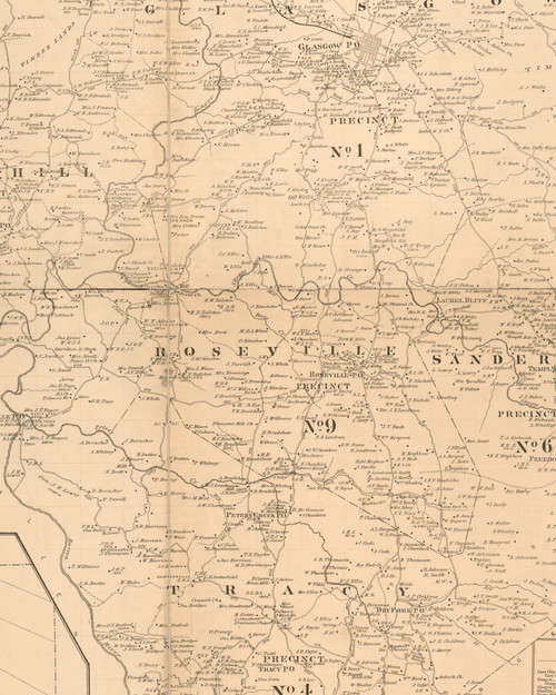 Roseville, Kentucky 1879 -  Barren Co.
