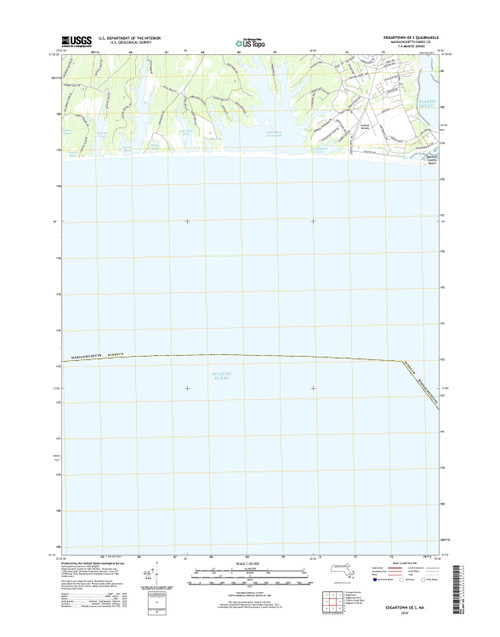 Edgartown OE S, Massachusetts 2015 () USGS Old Topo Map Reprint 7x7 MA Quad