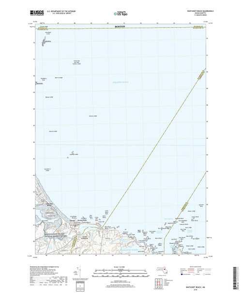 Nantasket Beach, Massachusetts 2018 () USGS Old Topo Map Reprint 7x7 MA Quad