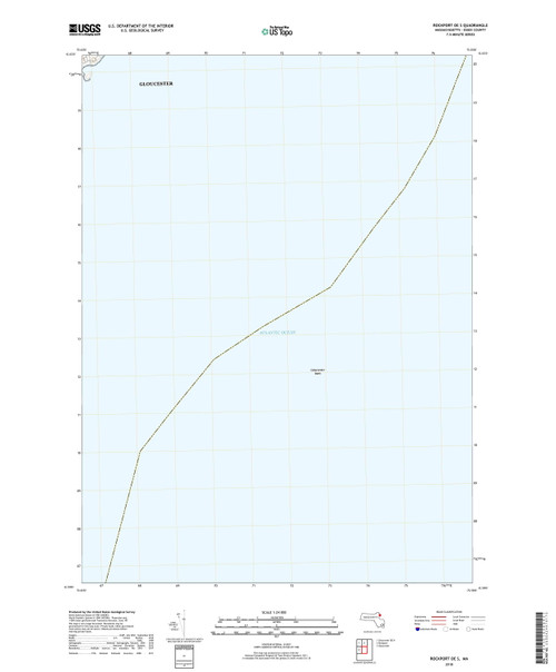 Rockport OE S, Massachusetts 2018 () USGS Old Topo Map Reprint 7x7 MA Quad