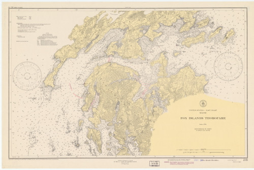 Fox Islands Thoroughfare 1945 - Old Map Nautical Chart AC Harbors 3 235 - Maine