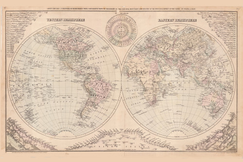 Easterern and Western Hemispheres, Ohio 1886 - Wood Co. Atlas 50