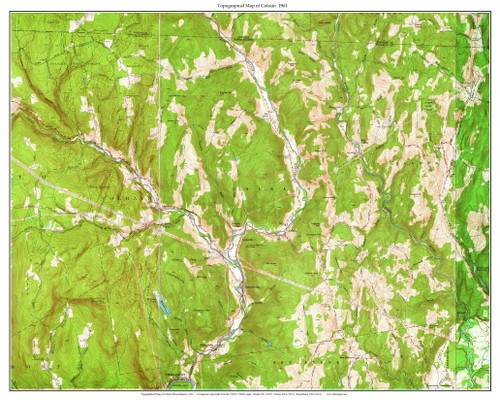 Colrain 1961 - Custom USGS Old Topo Map - Massachusetts 7x7 Custom FRCO