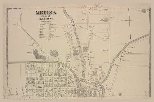 North Medina #102-103, New York 1875 Old Map Reprint - Niagra & Orleans Cos.