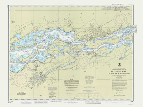 St. Regis to Croil Islands 1988 St Lawrence River Nautical Chart Reprint 11b Great Lakes