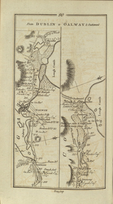 090 Dublin Galway - Ireland 1777 Road Atlas