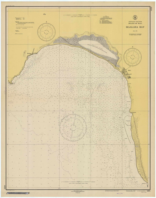 Maalaea Bay 1934 Hawaii Harbor Chart 4104 - 19350 3 Maui