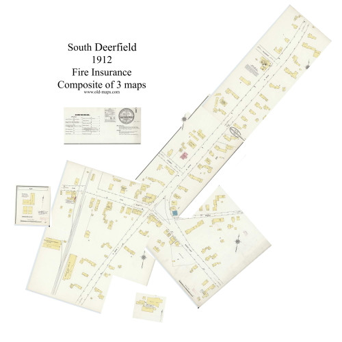 South Deerfield Fire Insurance Composite 1912 - Old Map Custom Print Franklin County - Massachusetts Cities Other