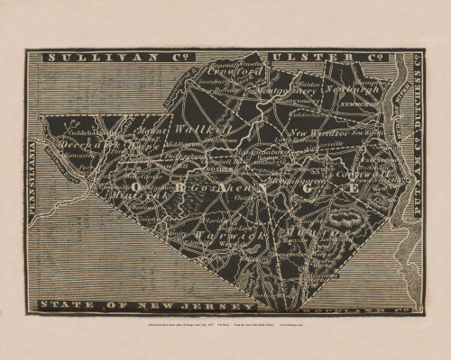 Plan of New Jersey 16, New York 1875 - Old Town Map Reprint - Orange Co. Atlas