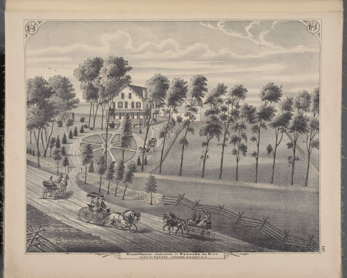 Residence of Bernard de Witt 121, New York 1875 - Old Town Map Reprint - Orange Co. Atlas