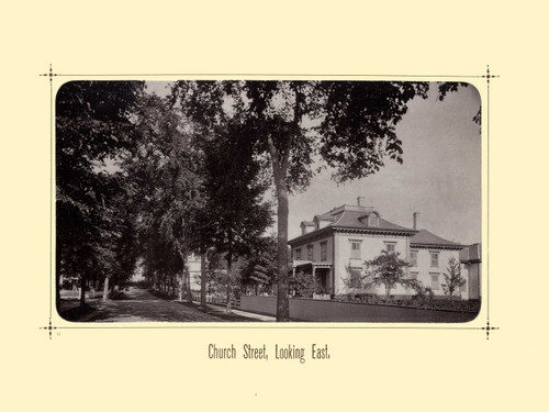 Church Street, Looking East, Greenfield Massachusetts 1881 - Greenfield Illustrated 25 Views 1881 Reprint