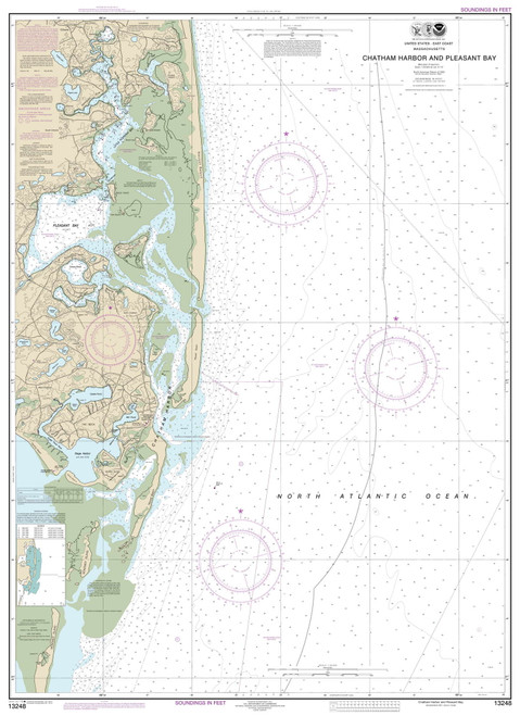 Chatham Harbor and Pleasant Bay 2013 Old Map Nautical Chart AC Harbors 2 270 - Massachusetts