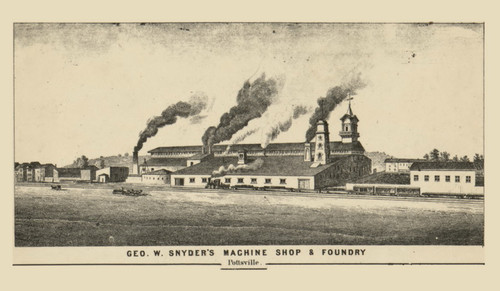 Snyder's Machine Shop and Foundry, Pennsylvania 1864 Old Town Map Custom Print - Schuylkill Co.