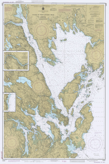 Calais to West Quoddy Head 1984 - Old Map Nautical Chart AC Harbors 5 13328 - Maine