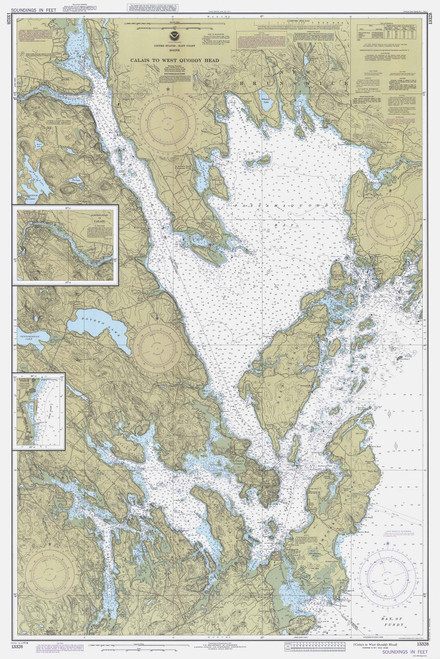 Calais to West Quoddy Head 1990 - Old Map Nautical Chart AC Harbors 5 13328 - Maine