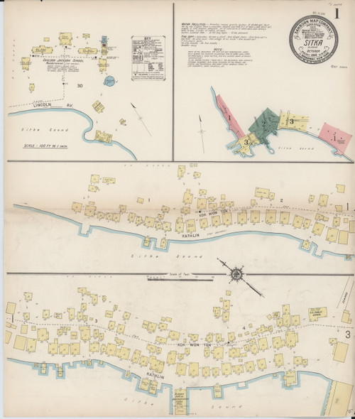 Sitka Alaska 1914 - Old Map Alaska Fire Insurance Index