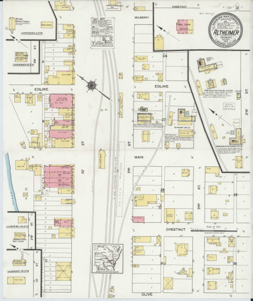 Altheimer, Arkansas 1919 - Old Map Arkansas Fire Insurance Index