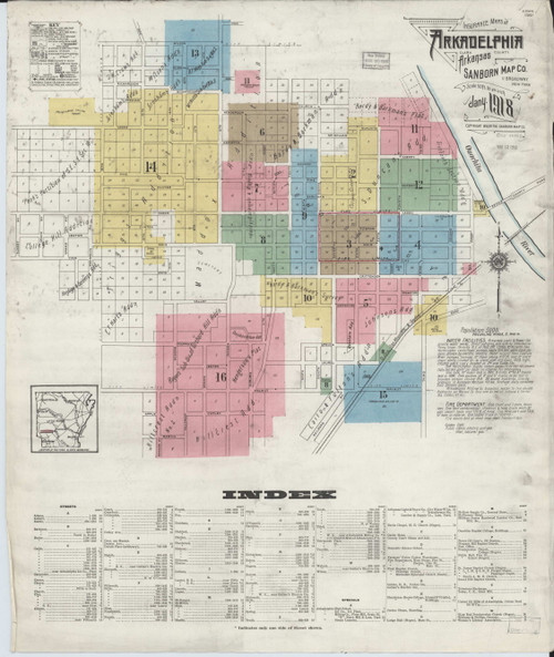 Arkadelphia, Arkansas 1918 - Old Map Arkansas Fire Insurance Index