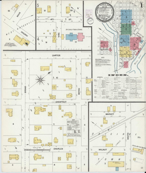 Batesville, Arkansas 1901 - Old Map Arkansas Fire Insurance Index