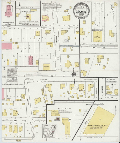 Marvell, Arkansas 1919 - Old Map Arkansas Fire Insurance Index