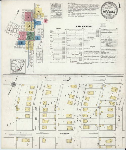 McGehee, Arkansas 1920 - Old Map Arkansas Fire Insurance Index