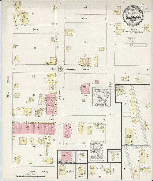 Sheridan, Arkansas 1913 - Old Map Arkansas Fire Insurance Index