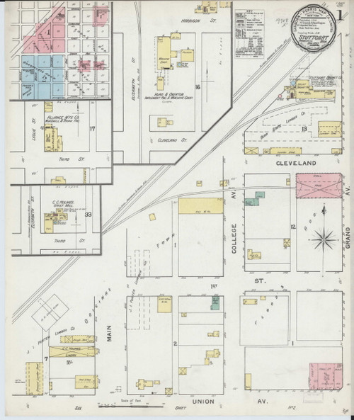 Stuttgart, Arkansas 1892 - Old Map Arkansas Fire Insurance Index