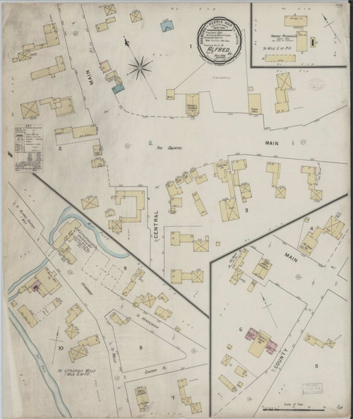 Alfred, Maine 1894 - Old Map Maine Fire Insurance Index